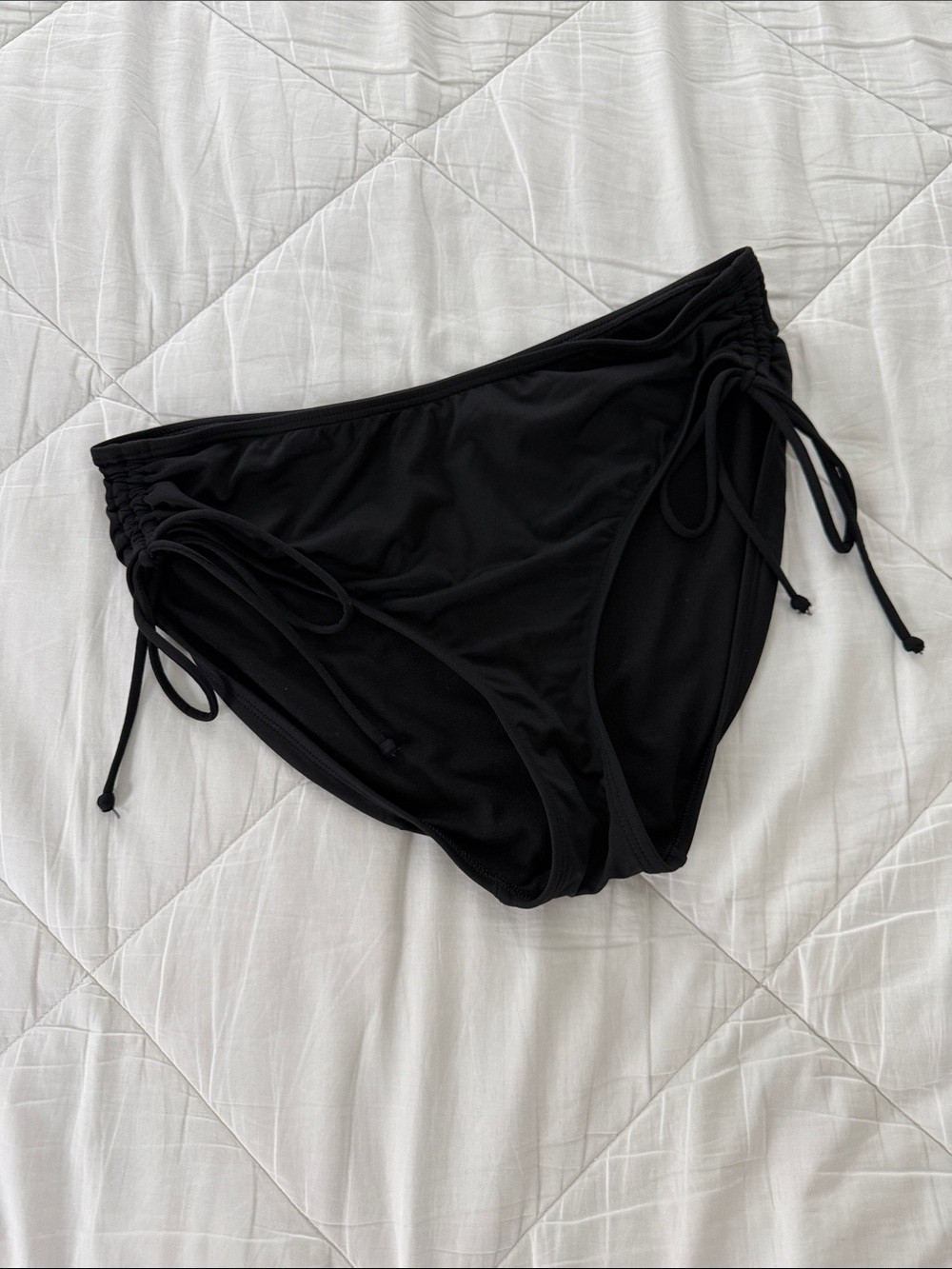 Athleta Side Tie Swim Bottoms- Blk MED